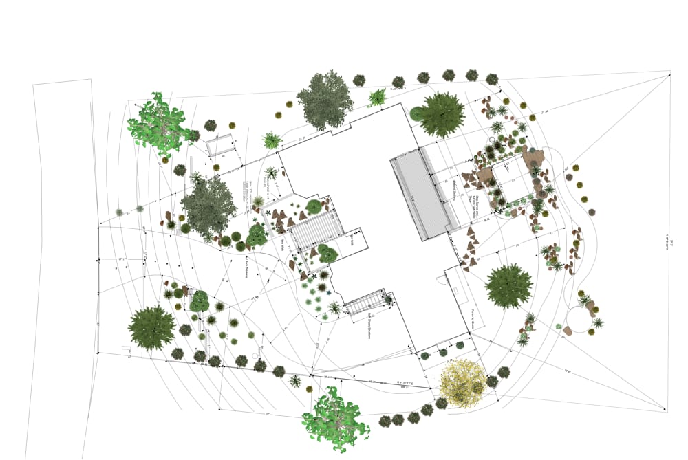 Scale Drawing of Landscape Design